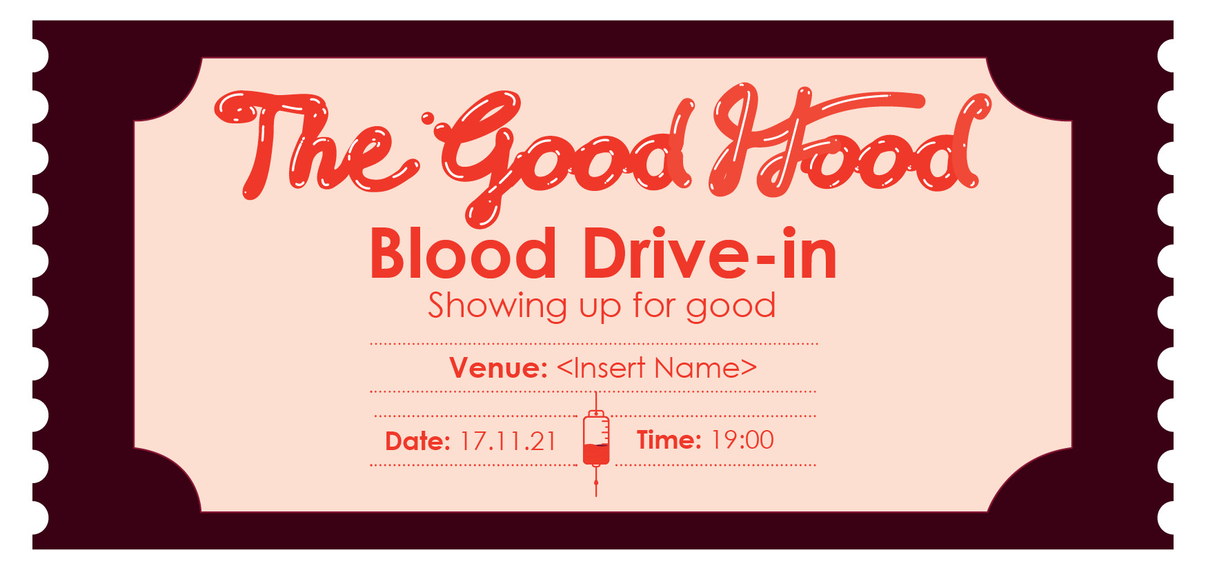 Blood Drive-in Ticket